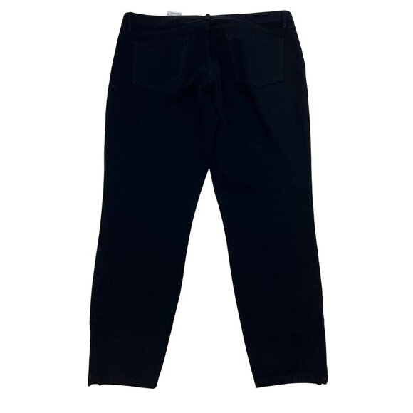 Banana Republic Womens Sloan Ankle Zip Pants Zip Pockets Black Size 14 - Picture 7 of 9